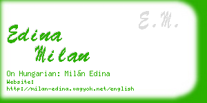 edina milan business card