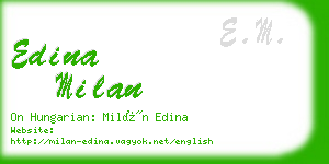 edina milan business card